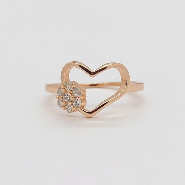 Heart-Shaped Zirconia Ring