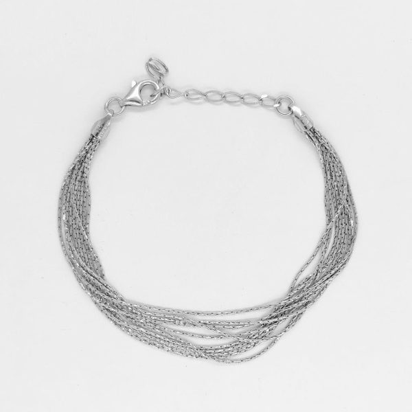 10 Line Silver Bracelet