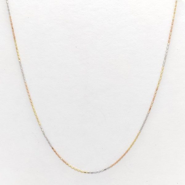 Tricolor Sterling Silver Chain