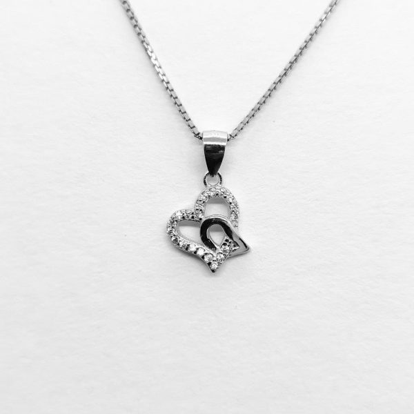 Intertwined Hearts Chain Pendant